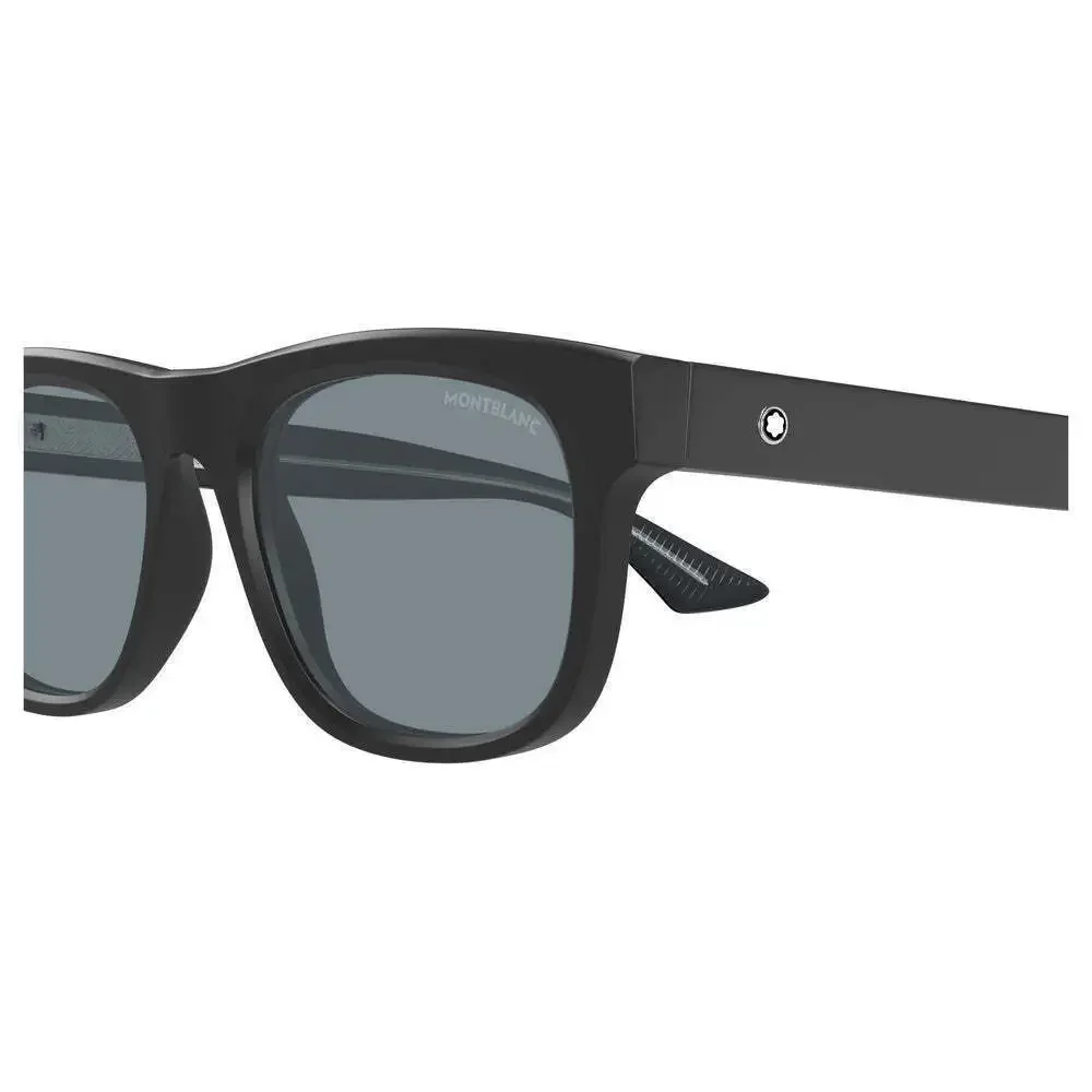 Mont Blanc MB0421S Sunglasses Black Grey Acetate Square